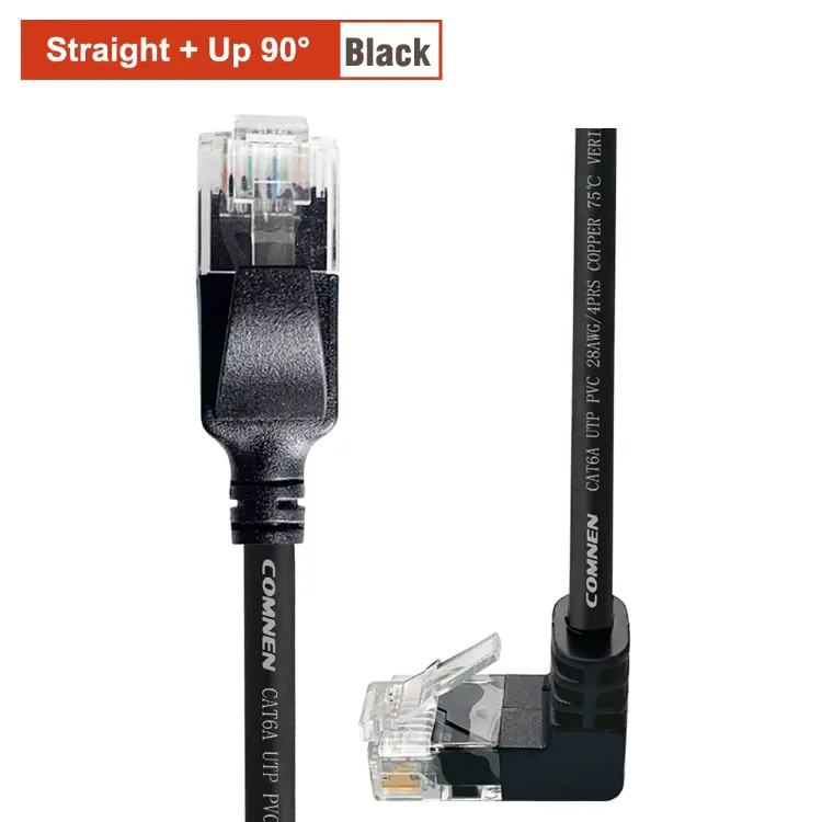 Кабель Ethernet RJ45 Cat6a COMNEN угловой 90 градусов