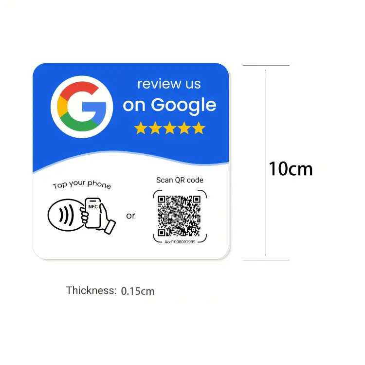Программируемая NFC-карта для отзывов Google