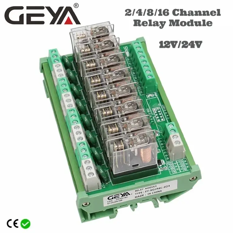 Релейная плата GEYA NG2R 2/4/8/16 каналов 12В 24В с дистанционным управлением