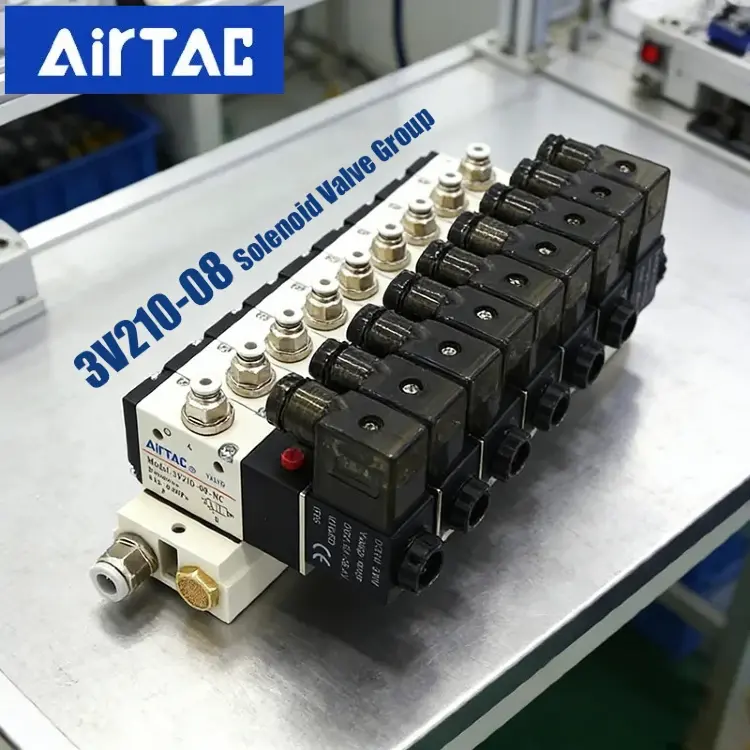 Электромагнитный клапан 3V210-08 двухпозиционный трехходовый AC220V DC24V, аналог Airtac