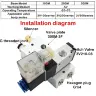 Электромагнитный клапан 3V210-08 двухпозиционный трехходовый AC220V DC24V, аналог Airtac