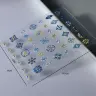 Наклейки для дизайна ногтей богемные 5D с цветочным узором