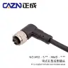 Чёрный 3 / 2 Pin A-code(22AWG) / Unshielded / M12 / PVC 1 Meters