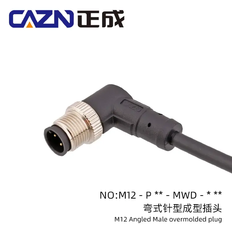 Разъем M12 2-12 контактный прямой и угловой неэкранированный ПВХ/ПУ
