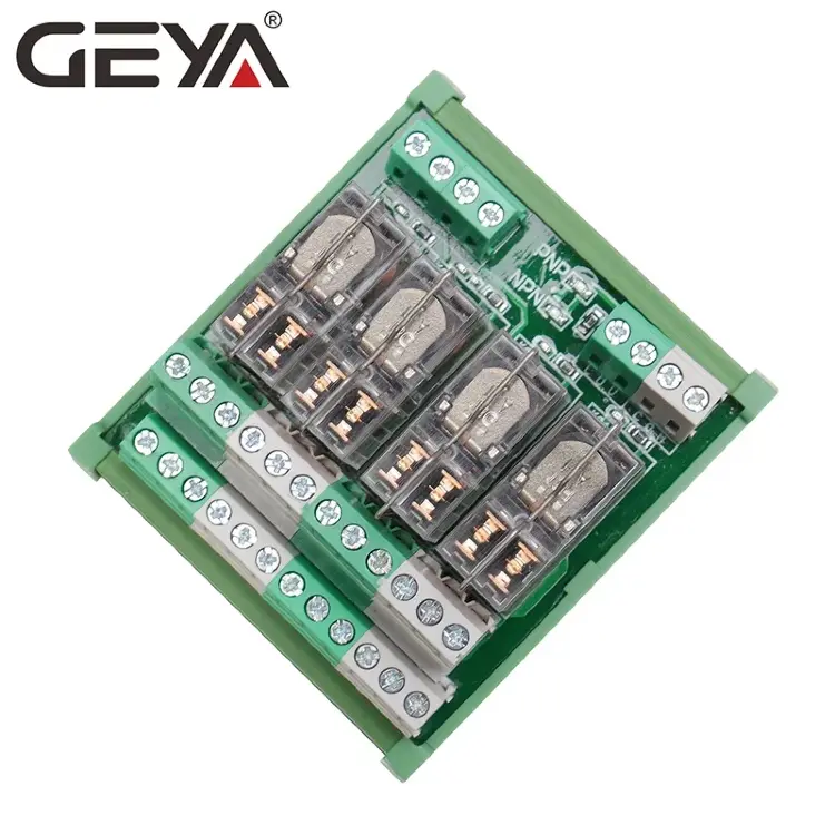 Релейный модуль GEYA 2NG2R 4-канальный DIN 2NO 2NC 12V 24V
