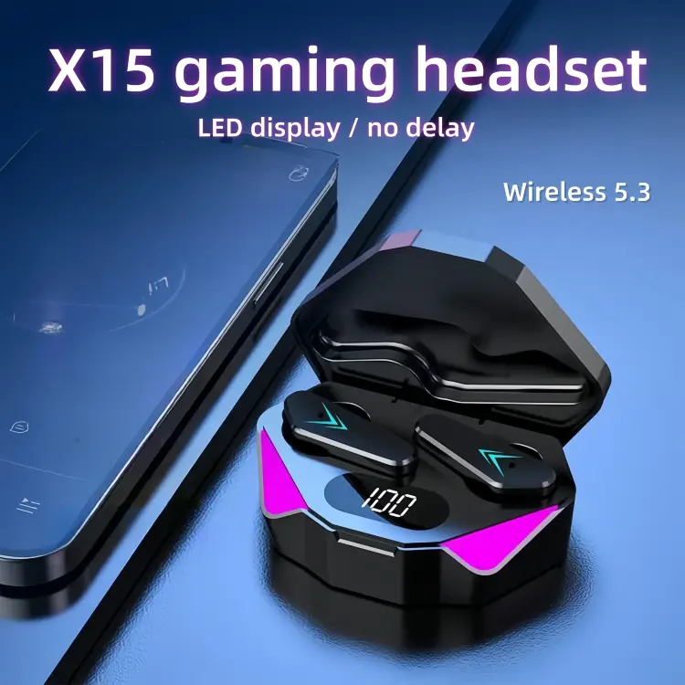 Беспроводные Bluetooth-наушники X15 TWS с LED-дисплеем и микрофоном