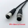 Кабель M12 A 8-контактный разъем папа-мама IP67 ПВХ
