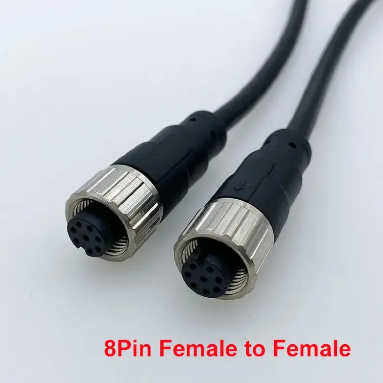 Кабель M12 A 8-контактный разъем папа-мама IP67 ПВХ