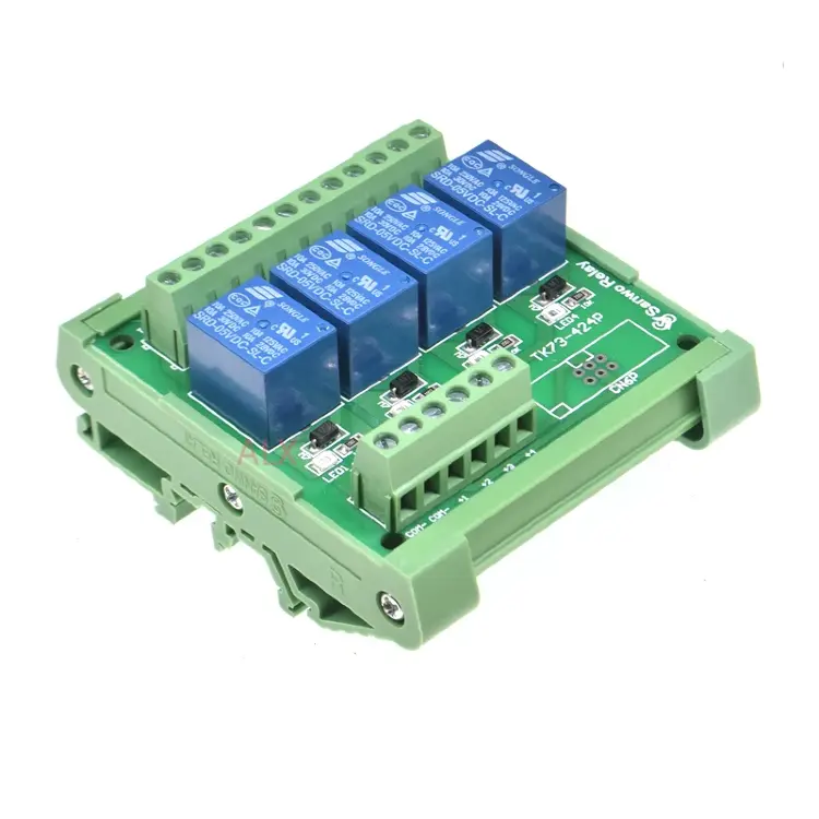 4-канальный релейный модуль DIN SRD-05VDC-SL-C SRD-12VDC-SL-C SRD-24VDC-SL-C 10A 24V