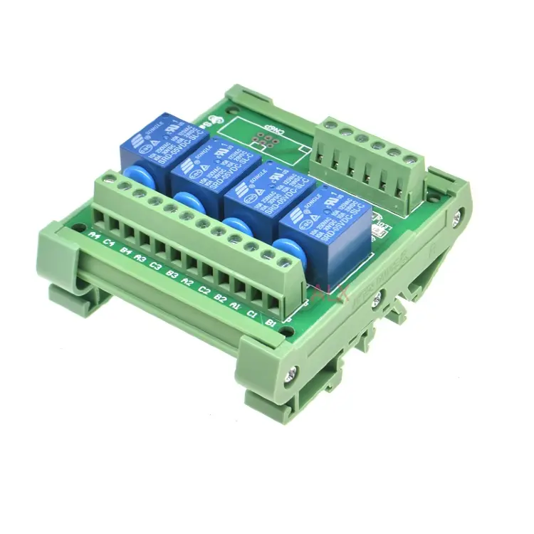 4-канальный релейный модуль DIN SRD-05VDC-SL-C SRD-12VDC-SL-C SRD-24VDC-SL-C 10A 24V