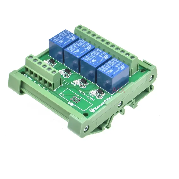 4-канальный релейный модуль DIN SRD-05VDC-SL-C SRD-12VDC-SL-C SRD-24VDC-SL-C 10A 24V