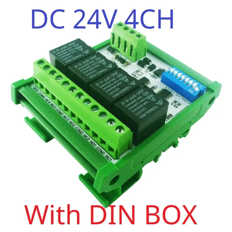 Модуль цифрового вывода 4CH DC 12V 24V Modbus RTU RS485 DIN