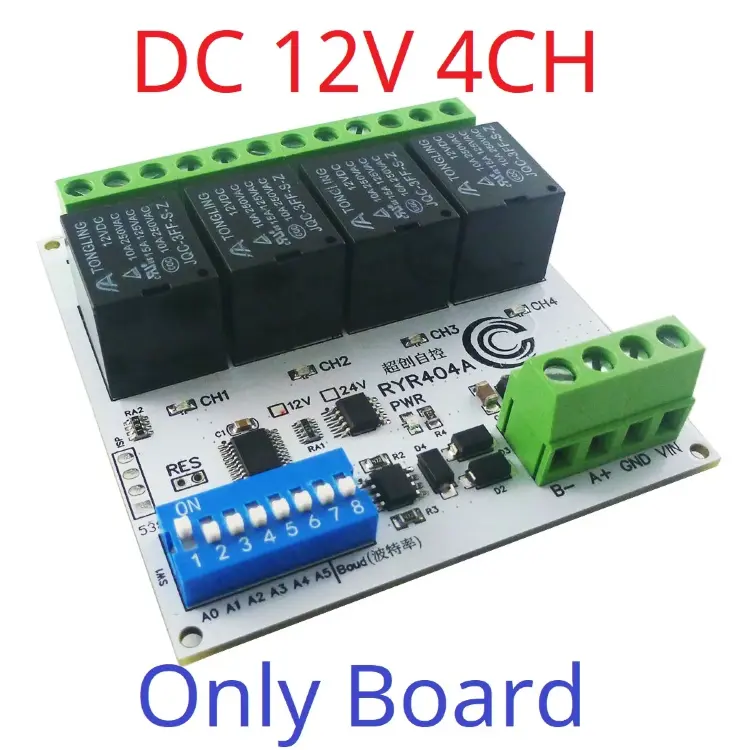 Модуль цифрового вывода 4CH DC 12V 24V Modbus RTU RS485 DIN