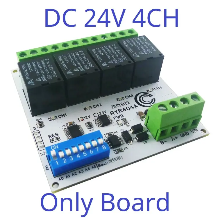 Модуль цифрового вывода 4CH DC 12V 24V Modbus RTU RS485 DIN
