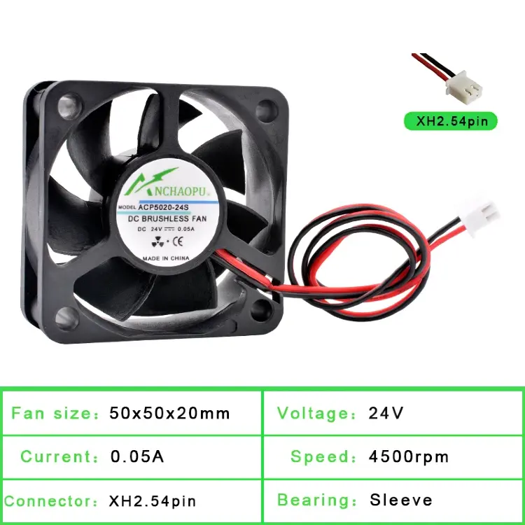 Вентилятор охлаждения ACP5020 50x50x20 мм DC5V/12V/24V