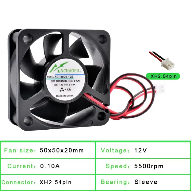 Вентилятор охлаждения ACP5020 50x50x20 мм DC5V/12V/24V