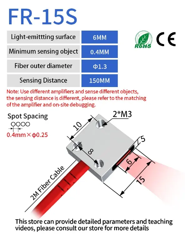 Волоконно-оптический датчик GTRIC Banner Array диффузный 12-24В DC NPN PNP