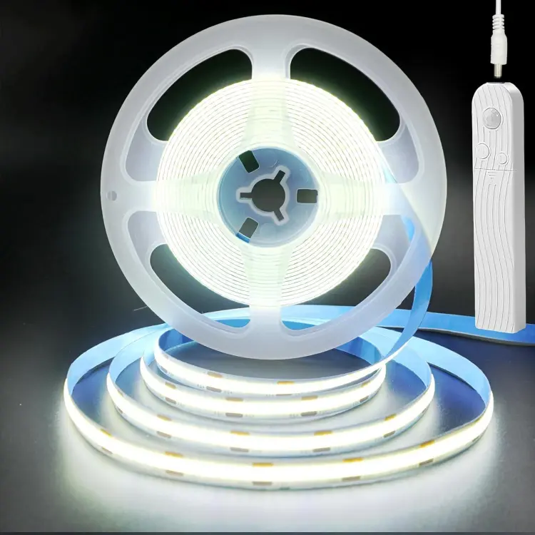 Светодиодная лента COB 5В 320 LED/м с датчиком движения PIR, самоклеящаяся