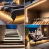 Светодиодная лента COB 5В 320 LED/м с датчиком движения PIR, самоклеящаяся