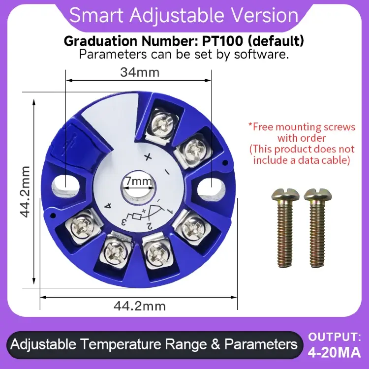 Преобразователь PT100 4-20mA DC24V, датчик температуры RTD