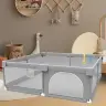 Детский манеж IMBABY светло-серый с кольцом и барьером