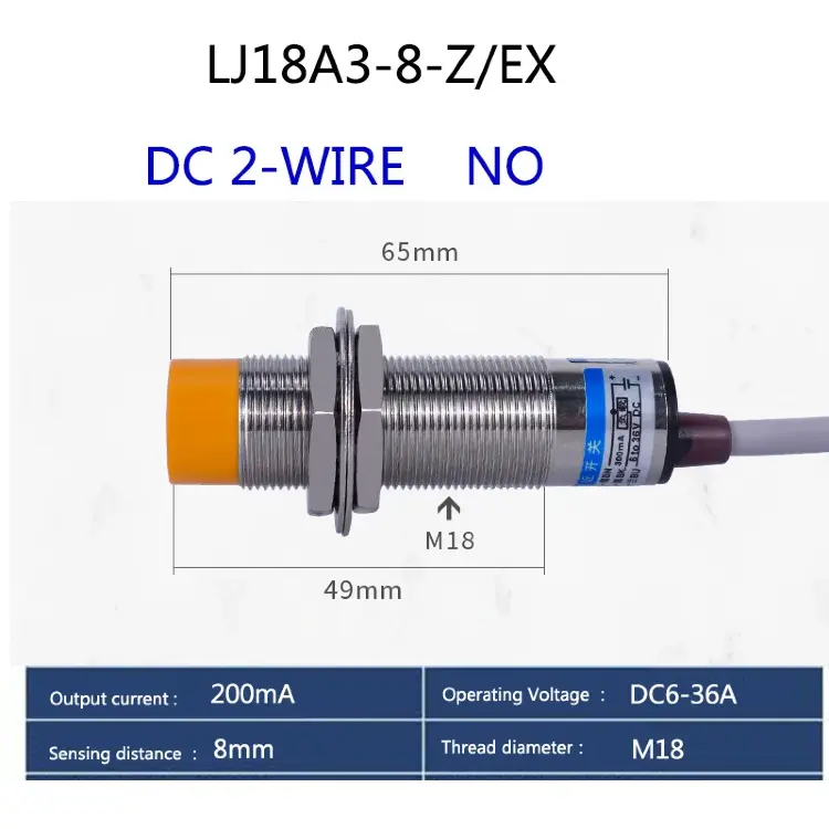 Индуктивный датчик M18 LJ18A3-8-Z/BX/AX/AY/DX/DZ/EX/EZ PNP NPN NC NO