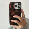 Ретро-чехол для iPhone с лазерной текстурой и леопардовым принтом