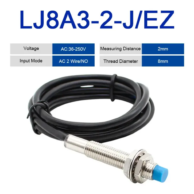 Индуктивный датчик приближения LJ8A3-2-Z M8 PNP/NPN NO/NC 2 мм