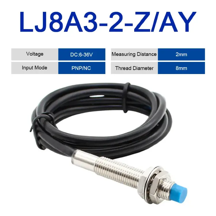 Индуктивный датчик приближения LJ8A3-2-Z M8 PNP/NPN NO/NC 2 мм
