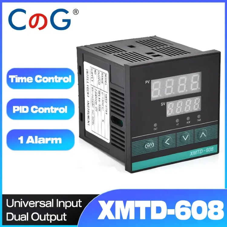 XMTD-608 Цифровой ПИД-регулятор температуры 0-1300°C с двойным выходом