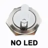 Серебристый / 3 Position 2NO2NC / 22mm Latching Lock / NO LED