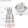 Переключатель 22 мм DPDT SPDT с фиксацией, светодиодная подсветка 12V