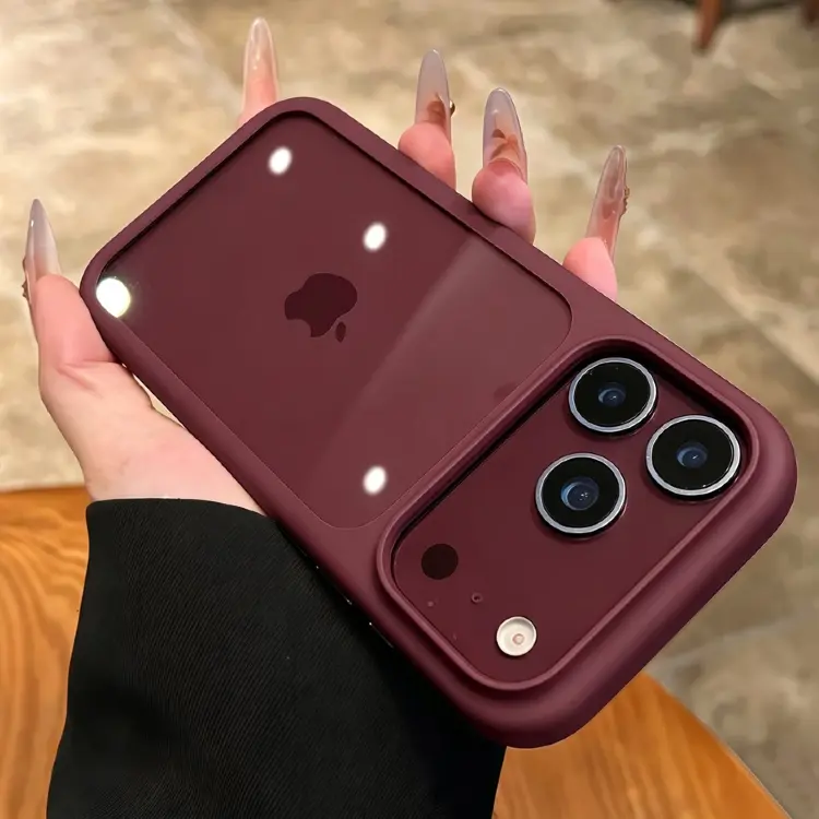Силиконовый чехол с прозрачной спинкой для iPhone 17/18 Pro