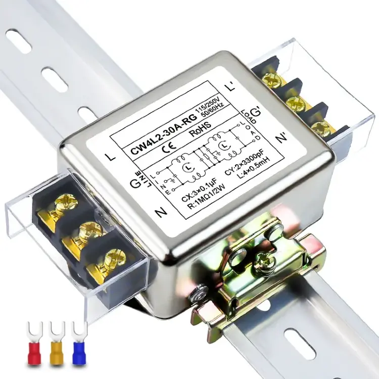 Однофазный биполярный фильтр EMI CW4L2-3/6/10A/20A/30A-R/RG 004 для защиты от помех