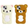 Мягкий силиконовый чехол для iPhone с рисунком Рилаккума