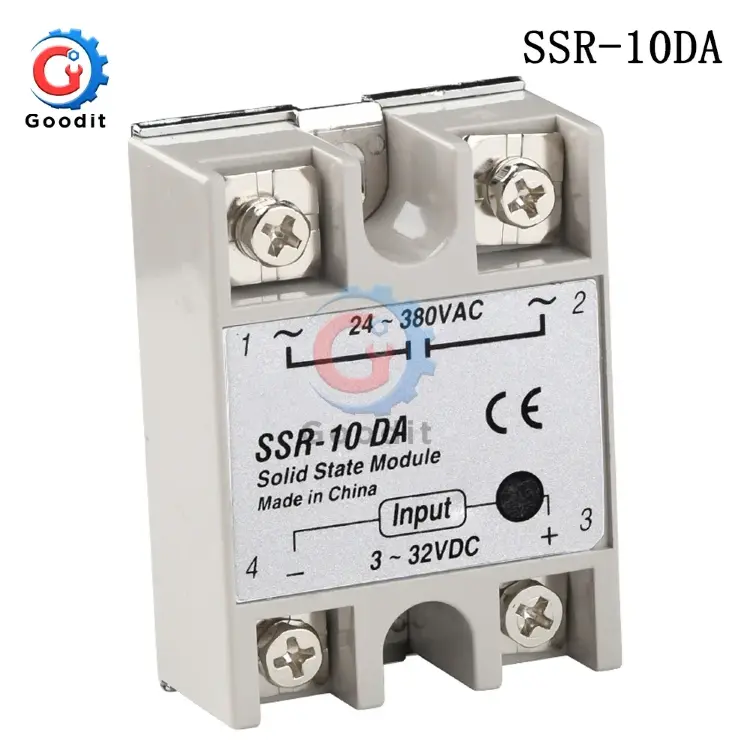 Твердотельное реле SSR-10DA SSR-25DA SSR-40DA 10А 25А 40А 3-32В DC 24-380В AC