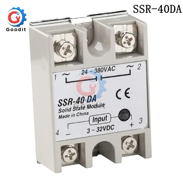Твердотельное реле SSR-10DA SSR-25DA SSR-40DA 10А 25А 40А 3-32В DC 24-380В AC