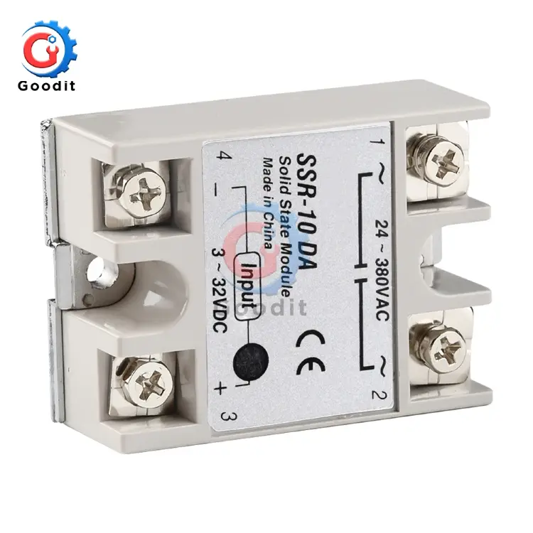 Твердотельное реле SSR-10DA SSR-25DA SSR-40DA 10А 25А 40А 3-32В DC 24-380В AC