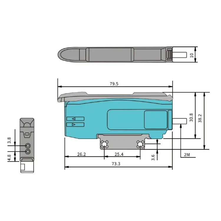 GTRIC волоконно-оптический датчик усилитель 0-5В NPN PNP 12-24В DC