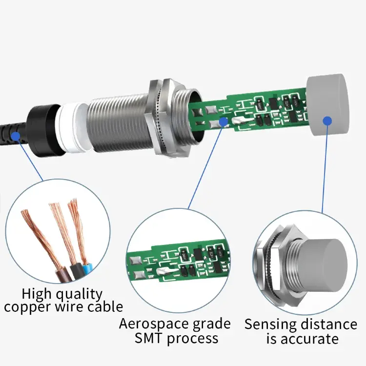 Датчик индуктивный M30 бесконтактный 12-24В NPN PNP