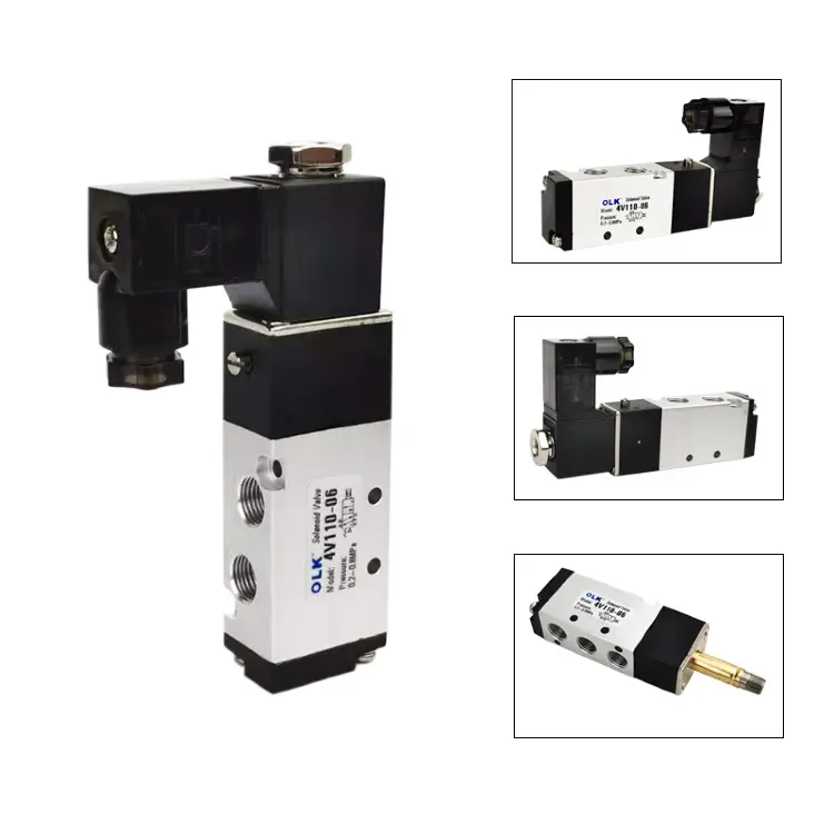 Пневматический электромагнитный клапан 4V 1/8-8 мм DC24V/DC12V/AC110V