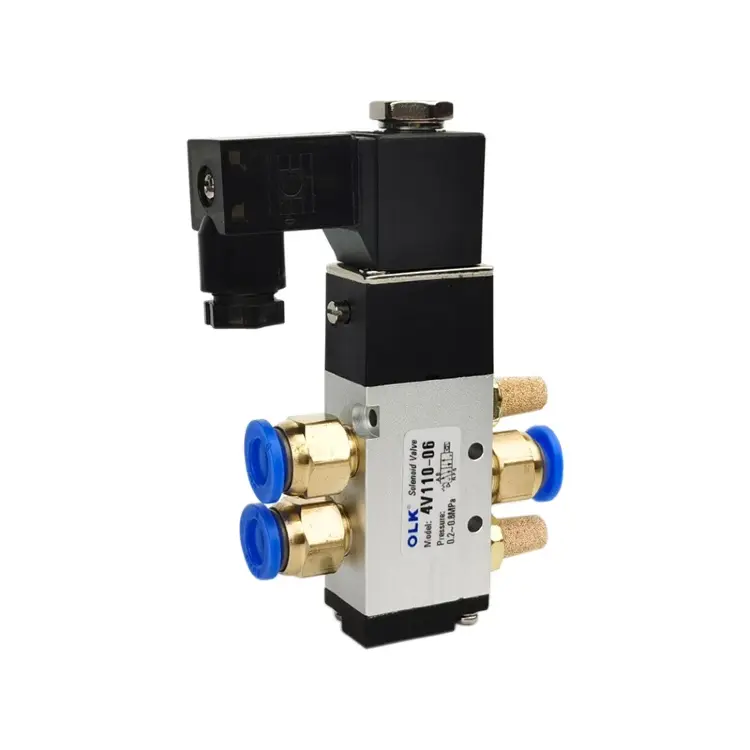 Пневматический электромагнитный клапан 4V 1/8-8 мм DC24V/DC12V/AC110V