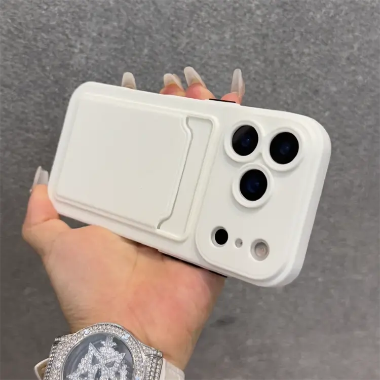 Силиконовый чехол-кошелек для iPhone с отделением для карт