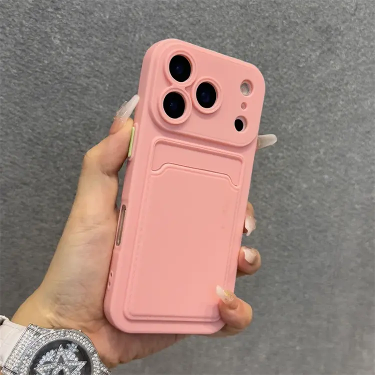 Силиконовый чехол-кошелек для iPhone с отделением для карт