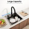 Кухонная мойка из нержавеющей стали с выдвижным краном и дозатором