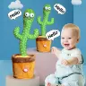 Танцующая плюшевая игрушка-кактус с повторением звуков