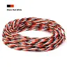 Чёрный красный белый / 22AWG / 50 meters