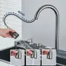 Кухонная мойка из нержавеющей стали с смесителем и цифровым дисплеем