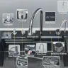 Кухонная мойка из нержавеющей стали с смесителем и цифровым дисплеем