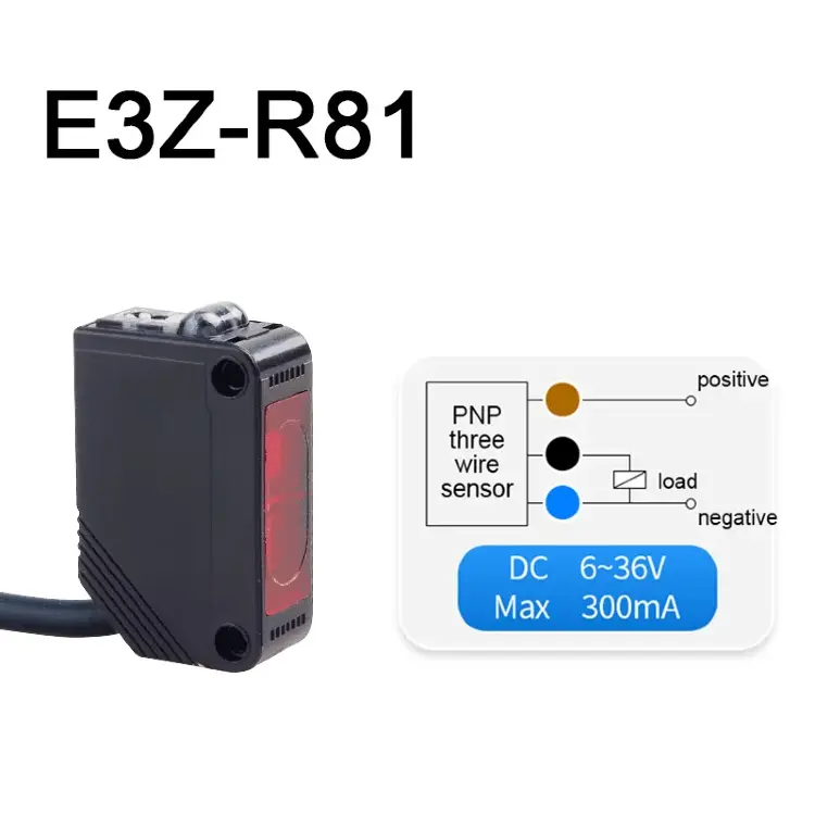 Инфракрасный фотоэлектрический датчик диффузного отражения DC12-24V E3Z-D61 D81 T61 T81 R61 R81 LS61